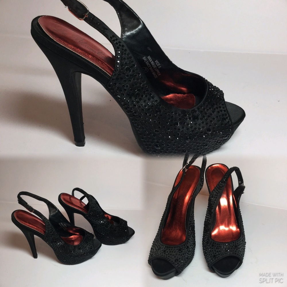 The Blossom Black beaded embellished stiletto
